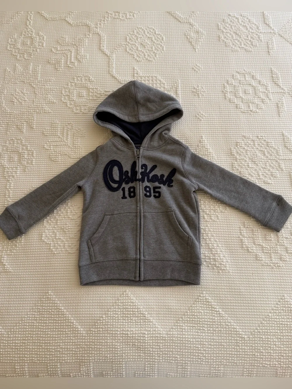 OshKosh B'gosh Gray Hooded Zip-Up Sweatshirt